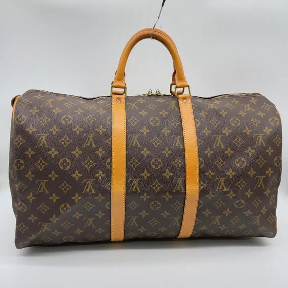 Authentic Louis Vuitton Monogram keepall 50 M41426 Boston Bag - Picture 4 of 11
